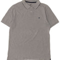 LEE Mens Regular Fit Polo Shirt Large Grey Cotton