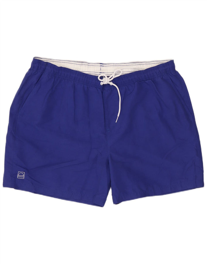 MARKS & SPENCER Mens Swimming Shorts 2XL  Blue Polyester