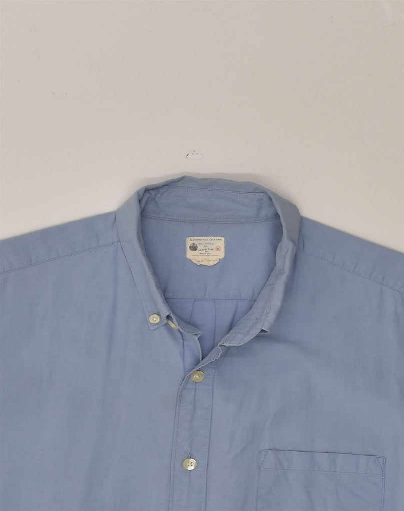 J. CREW Mens Short Sleeve Shirt Medium Blue Cotton | Vintage J. Crew | Thrift | Second-Hand J. Crew | Used Clothing | Messina Hembry 