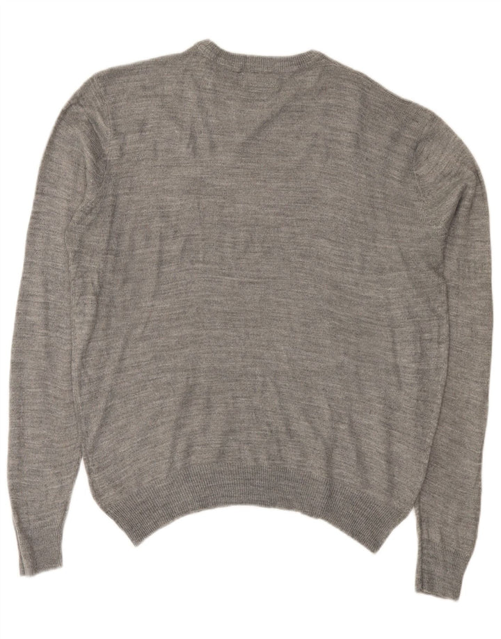 Pierre Cardin Mens Crew Neck Jumper Sweater Small Grey Acrylic