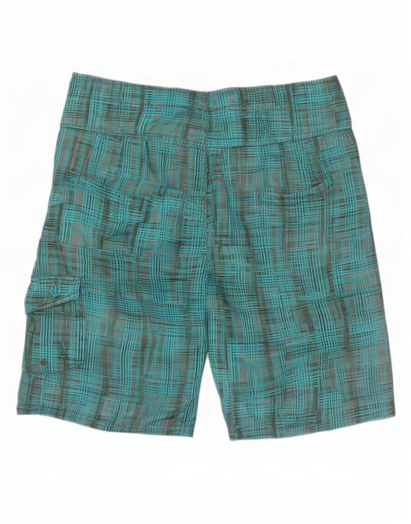 Fat Face Mens Swimming Shorts XL Blue Check Polyester
