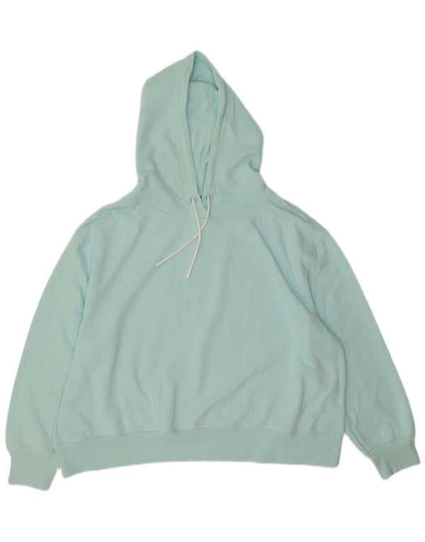 Marks & Spencer Womens Oversized Hoodie Jumper UK 20 2XL Turquoise Cotton