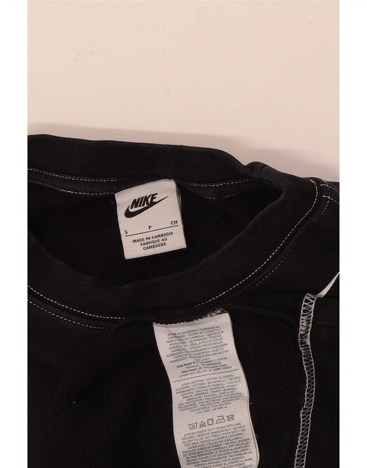 Nike Mens Graphic Loose Fit Sweatshirt Jumper Small Black Cotton