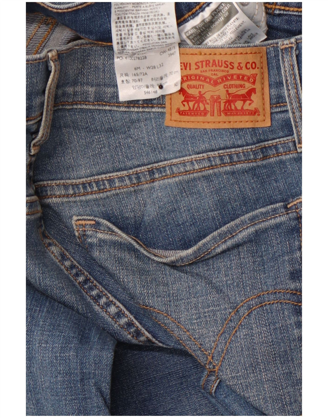 LEVI'S Womens 515 Bootcut Jeans US 6 Medium W32 L28 Blue Cotton