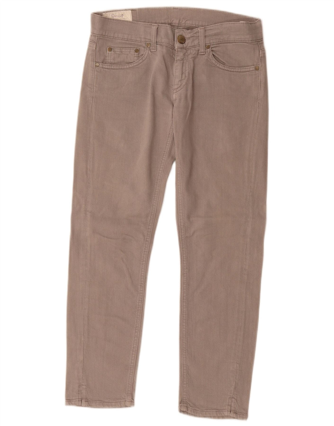 Dondup Womens Crop Slim Jeans W27 L26 Grey Cotton
