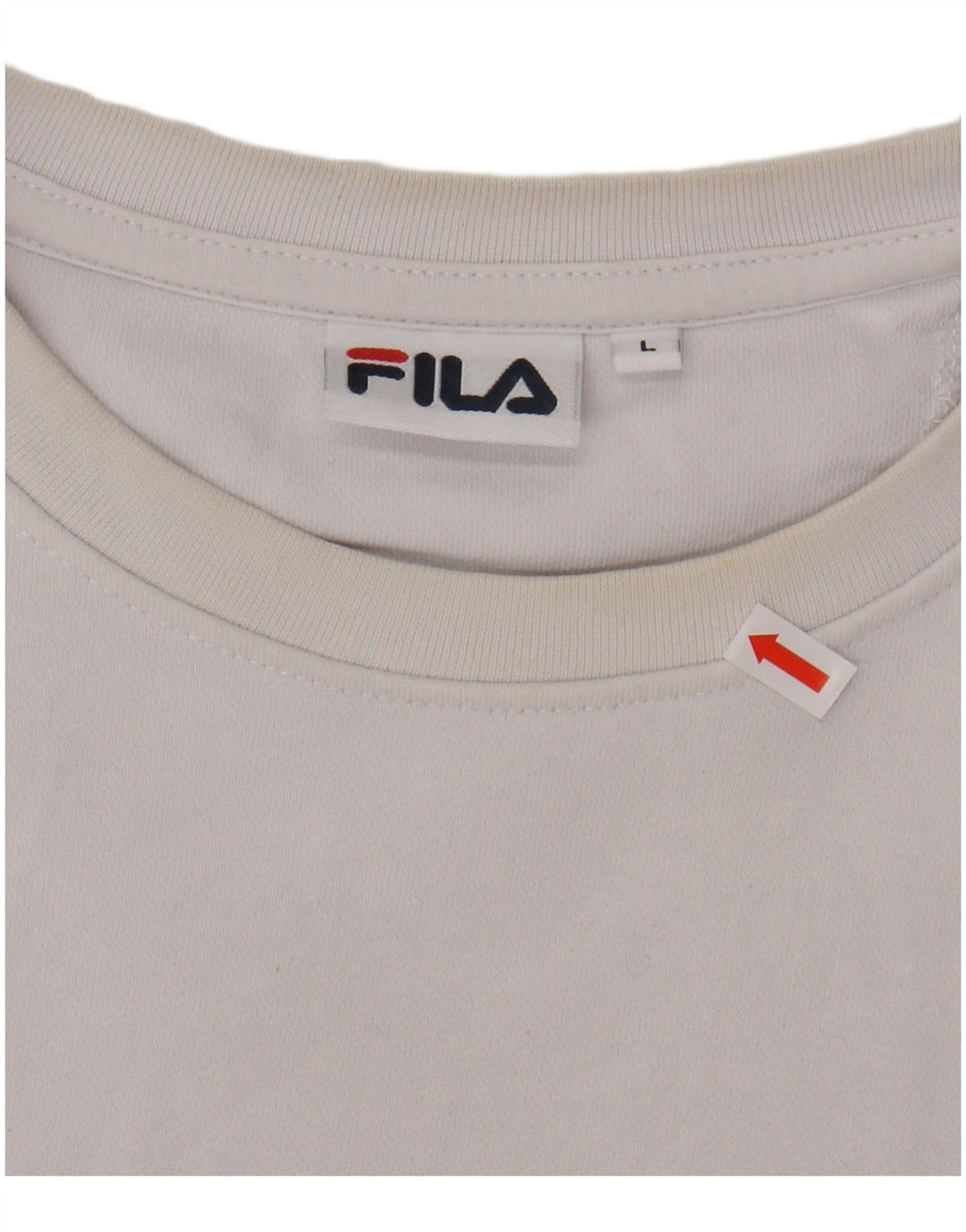 FILA Mens Graphic Sweatshirt Jumper Large Black Colourblock Cotton