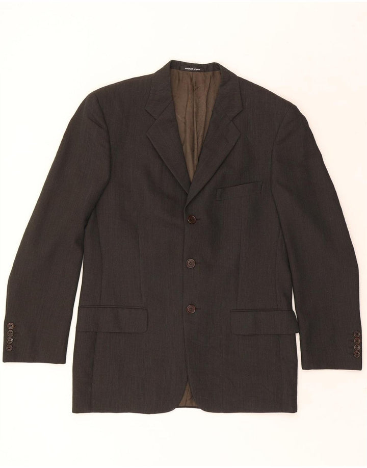 EMANUEL UNGARO Mens 3 Button Blazer Jacket UK 38 Medium Brown Vintage Emanuel Ungaro and Second-Hand Emanuel Ungaro from Messina Hembry 