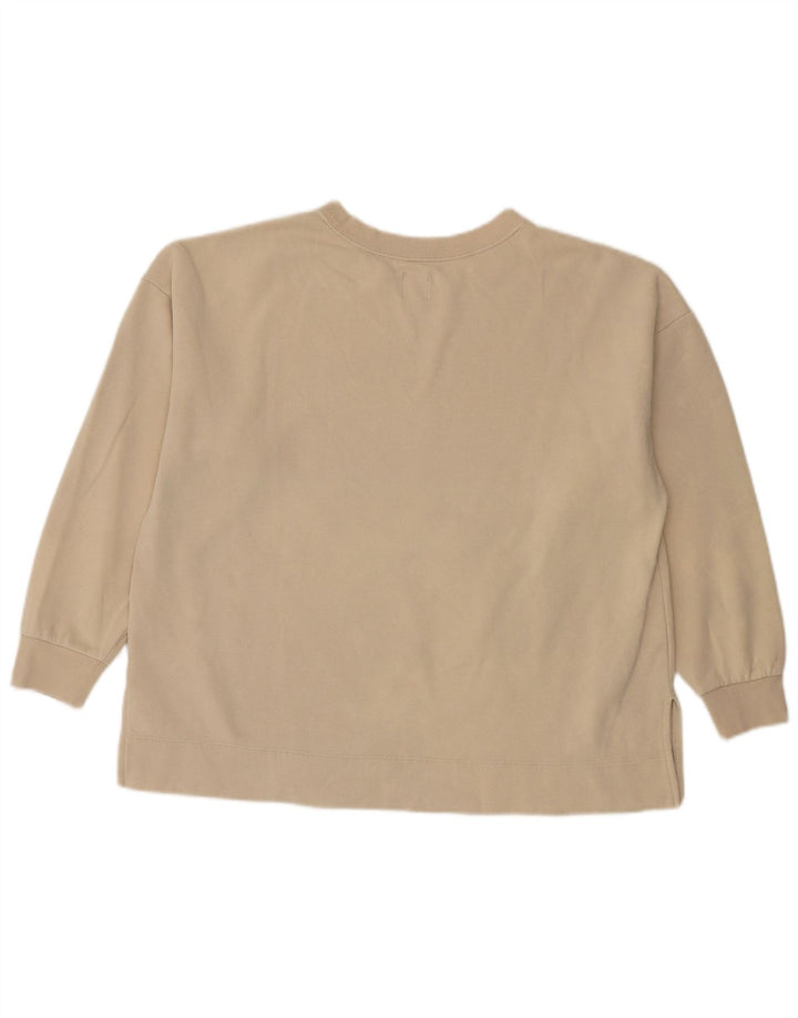 Gap Womens Oversized Sweatshirt Jumper UK 10 Small Beige Cotton