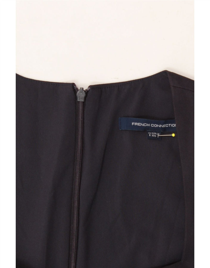 FRENCH CONNECTION Womens Jumpsuit UK 6 XS Navy Blue Cotton Vintage French Connection and Second-Hand French Connection from Messina Hembry 
