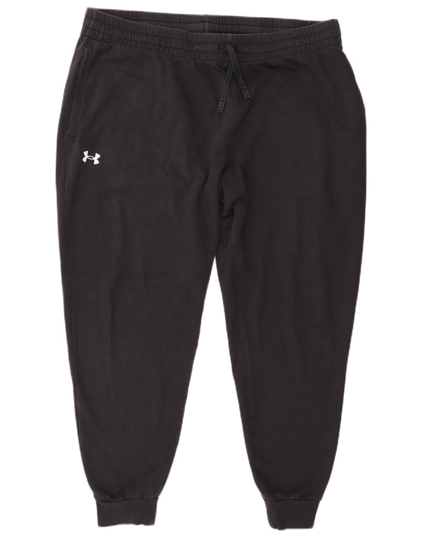 Under Armour Mens Tracksuit Trousers Joggers 2XL Black Polyester