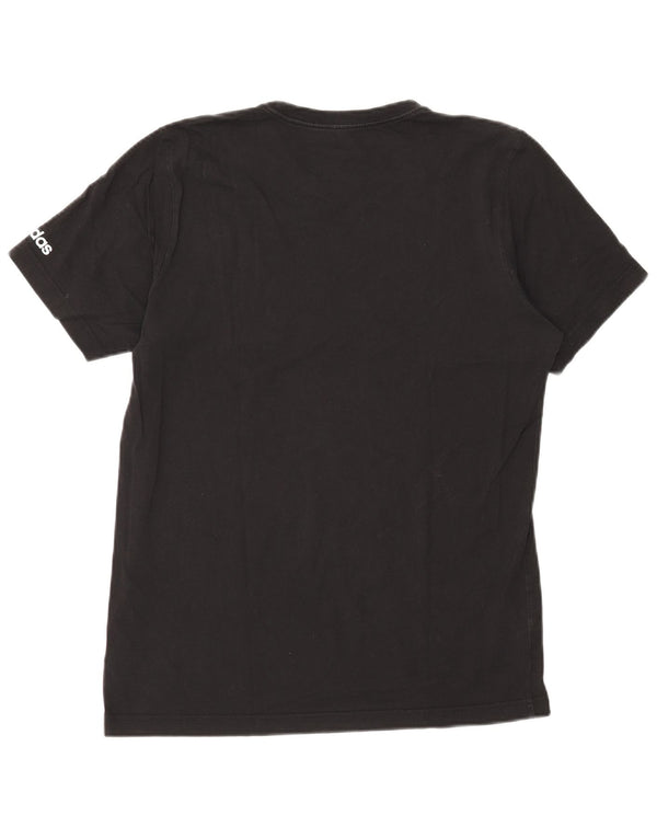 Adidas Mens Graphic T-Shirt Top Medium Black Cotton