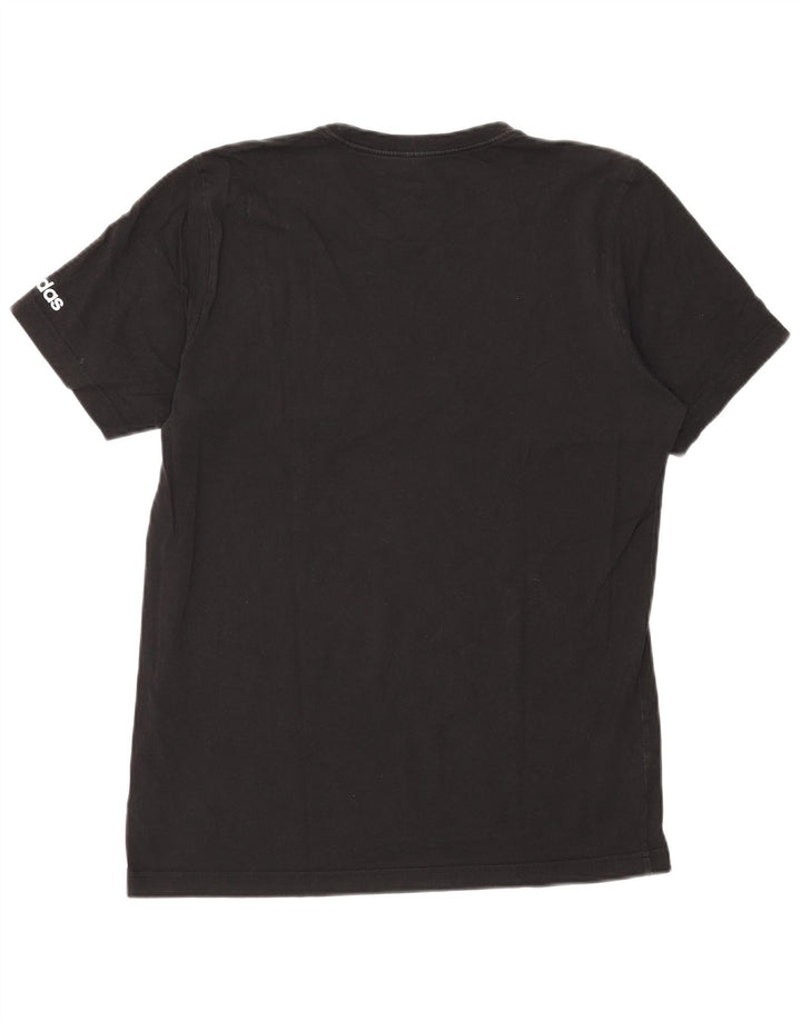 Adidas Mens Graphic T-Shirt Top Medium Black Cotton