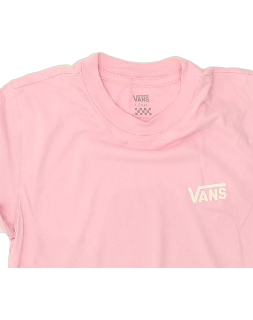 VANS Womens T-Shirt Top UK 6 XS Pink Cotton | Vintage Vans | Thrift | Second-Hand Vans | Used Clothing | Messina Hembry 