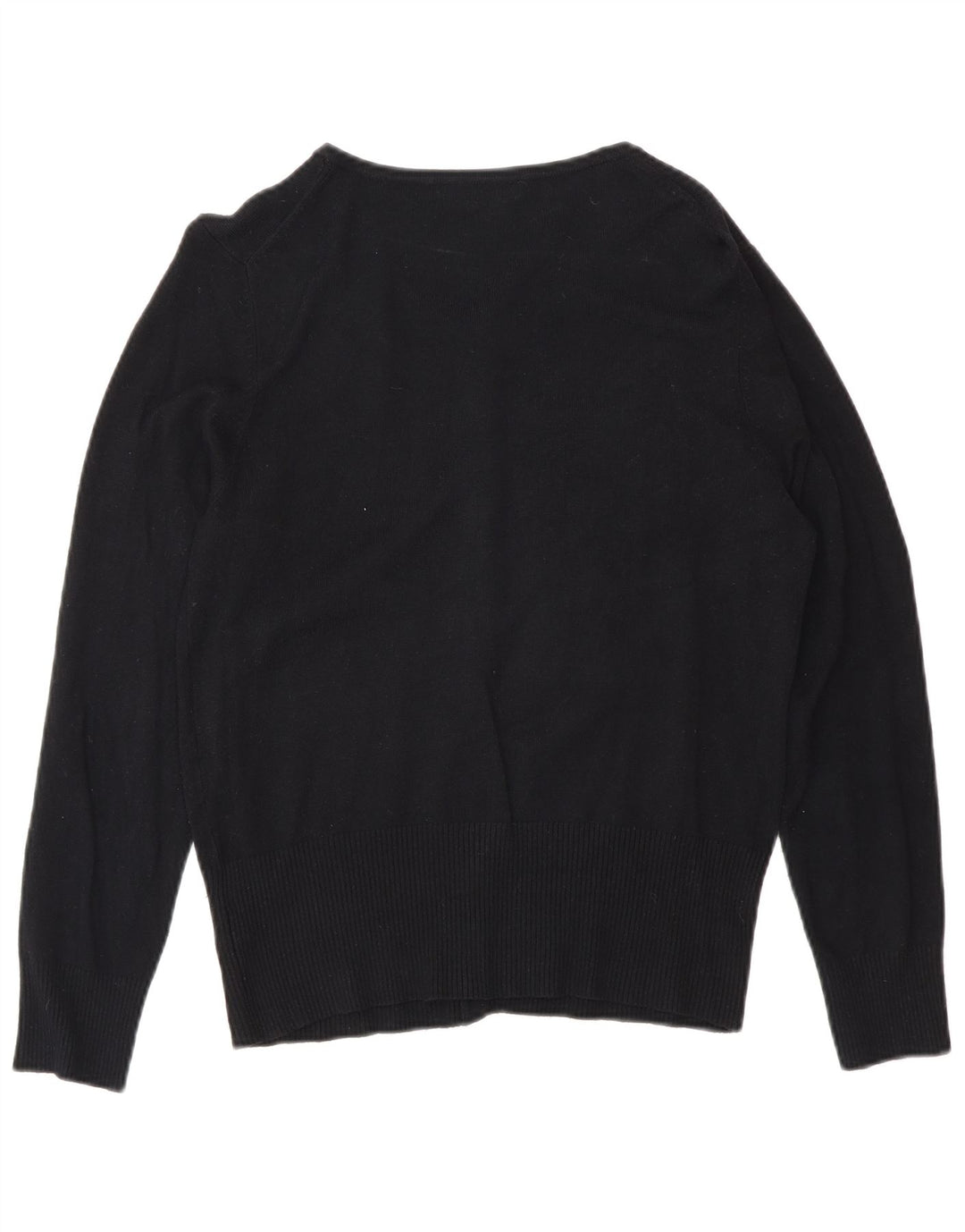Marks & Spencer Womens Cardigan Sweater UK 12 Medium Black Viscose