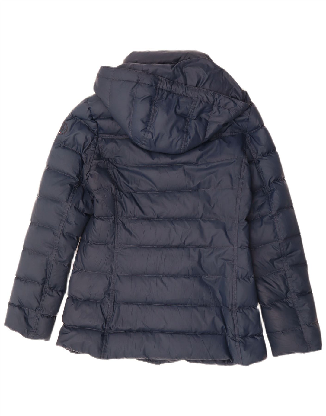 Tommy Hilfiger Womens Hooded Padded Jacket UK 10 Small Navy Blue Polyester
