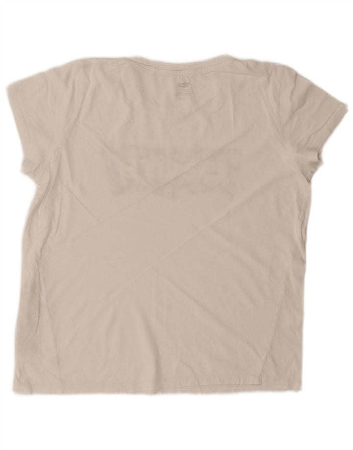 Levi's Womens Graphic T-Shirt Top UK 16 Large White Cotton