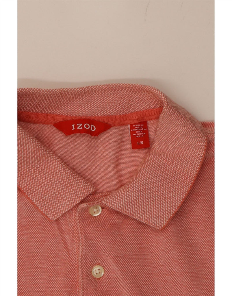 IZOD Mens Polo Shirt Large Pink Cotton Vintage Izod and Second-Hand Izod from Messina Hembry 