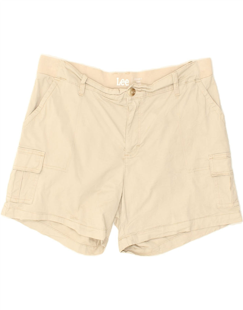 LEE Womens Cargo Shorts W36 XL  Beige Cotton | Vintage Lee | Thrift | Second-Hand Lee | Used Clothing | Messina Hembry 