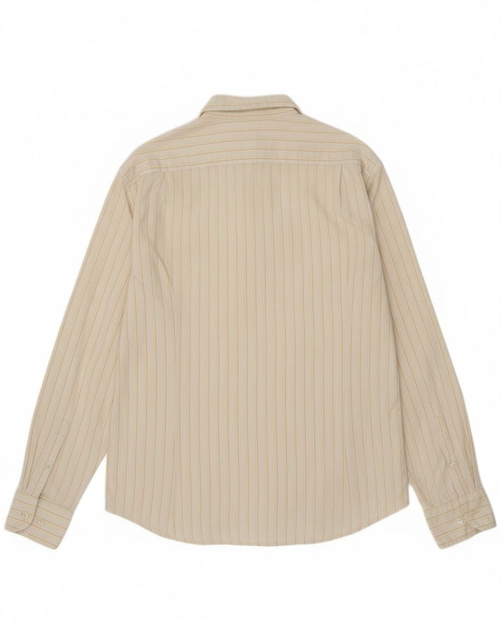 Kappa Mens Shirt XL Off White Pinstripe Cotton