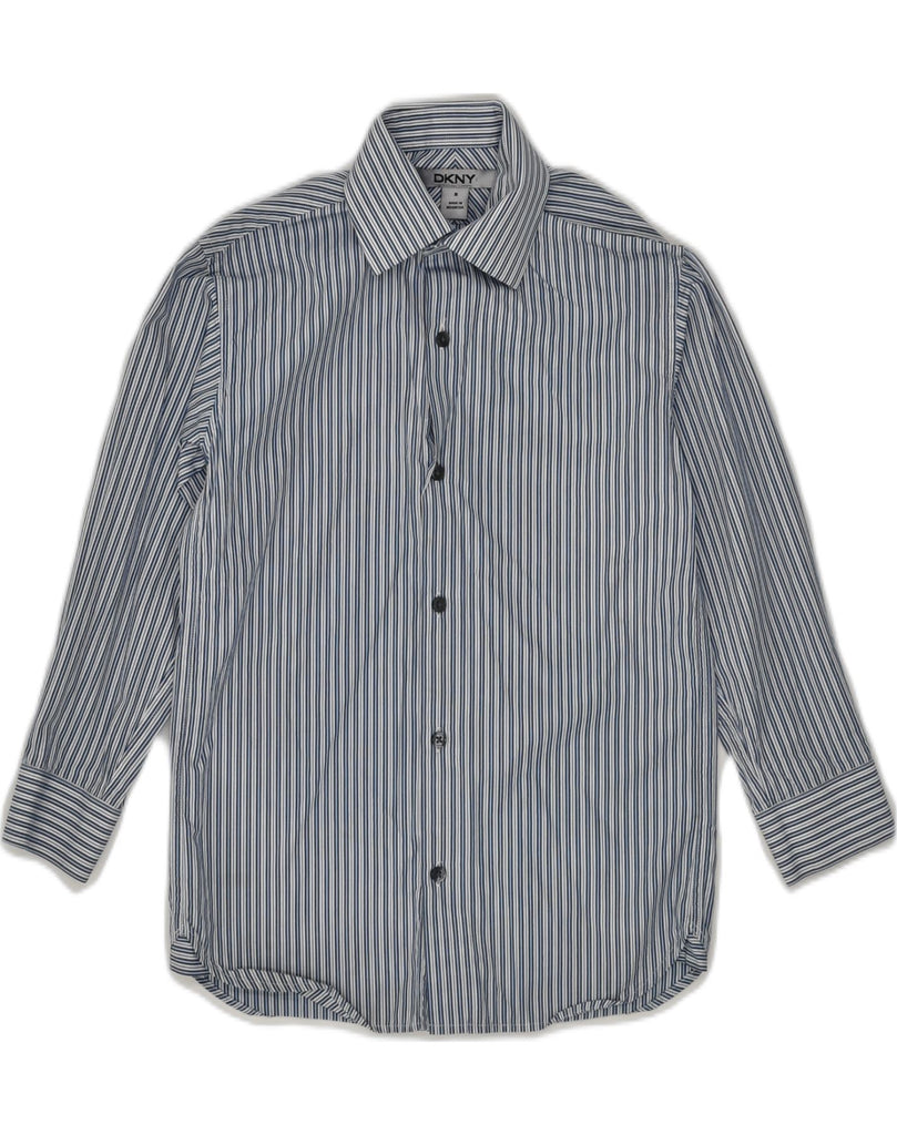 DKNY Boys Shirt 7-8 Years Blue Striped Cotton | Vintage Dkny | Thrift | Second-Hand Dkny | Used Clothing | Messina Hembry 