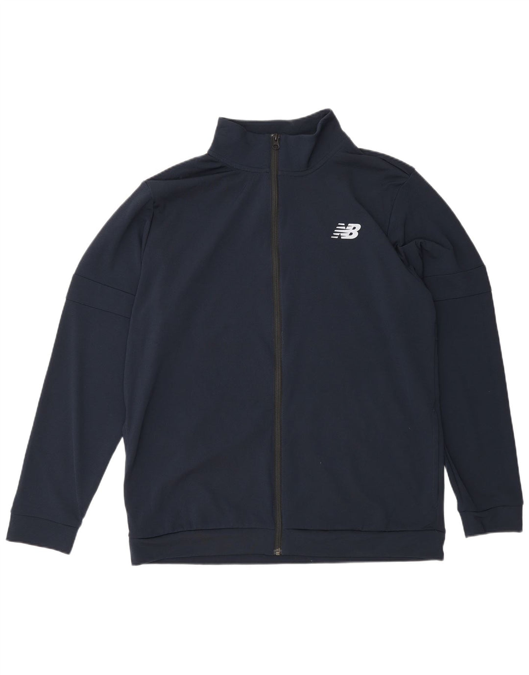 New Balance Mens Tracksuit Top Jacket Large Navy Blue Polyester Sports