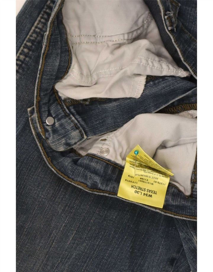 Wrangler Mens Texas Stretch Straight Jeans W34 L30 Blue Cotton