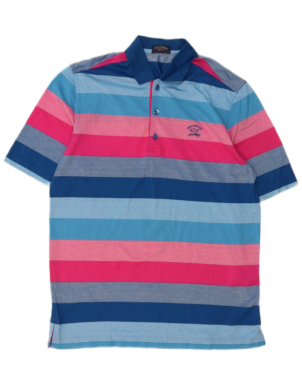 Paul & Shark Mens Yachting Polo Shirt Medium Multicoloured Striped Cotton