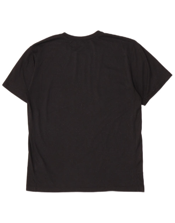 Nike Mens Dri Fit Graphic T-Shirt Top UK 12 Medium Black Polyester Sports