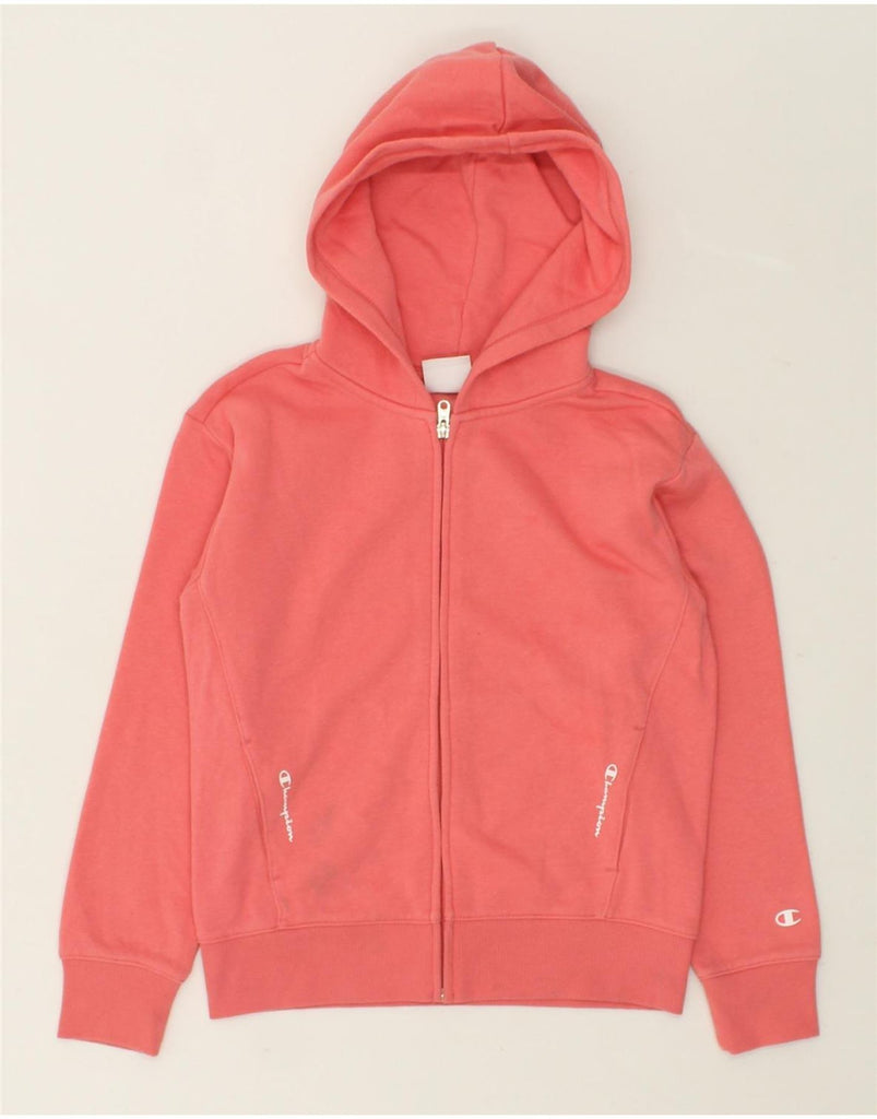 CHAMPION Girls Zip Hoodie Sweater 9-10 Years Medium Pink | Vintage Champion | Thrift | Second-Hand Champion | Used Clothing | Messina Hembry 