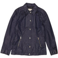 PINKO Womens Bomber Jacket UK 14 Large Navy Blue Acetate Vintage Pinko and Second-Hand Pinko from Messina Hembry 