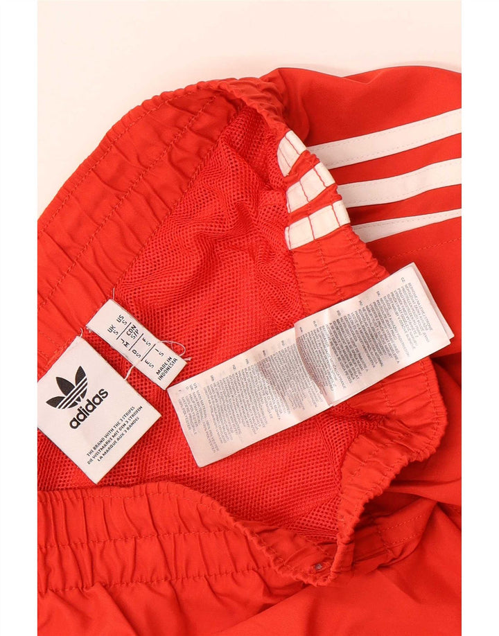 Adidas Mens Sport Shorts Small Red Polyester