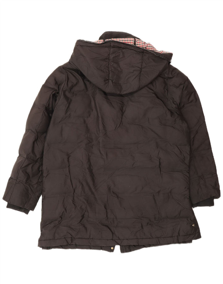 Zara Womens Hooded Padded Jacket UK 16 Large Black Polyester Winter