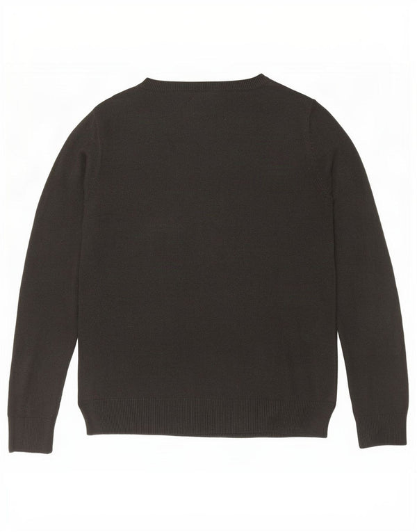 Marks & Spencer Womens Boat Neck Jumper Sweater UK 10 Small Grey Acrylic