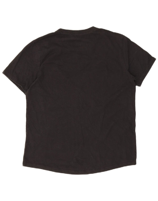 Nike Womens T-Shirt Top UK 10 Small Black Cotton