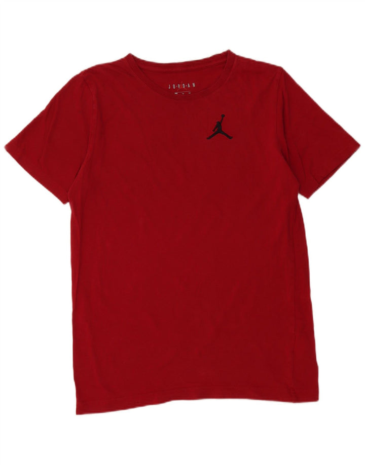 JORDAN Boys T-Shirt Top 13-14 Years XL Red Cotton