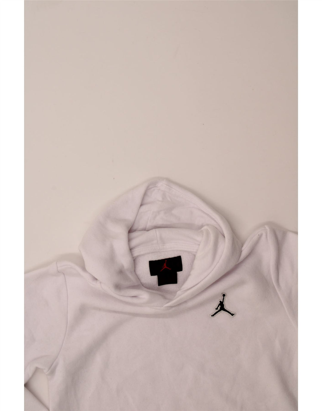JORDAN Boys Hoodie Jumper 10-11 Years White Cotton Vintage Jordan and Second-Hand Jordan from Messina Hembry 