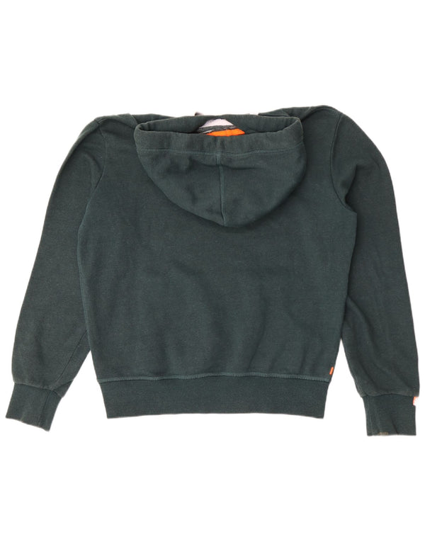 Superdry Mens Hoodie Jumper Large Green Cotton