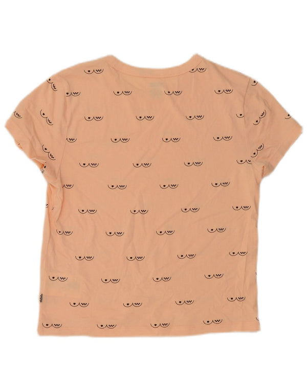 Vans Womens Crop Graphic T-Shirt Top UK 10 Small Pink Cotton