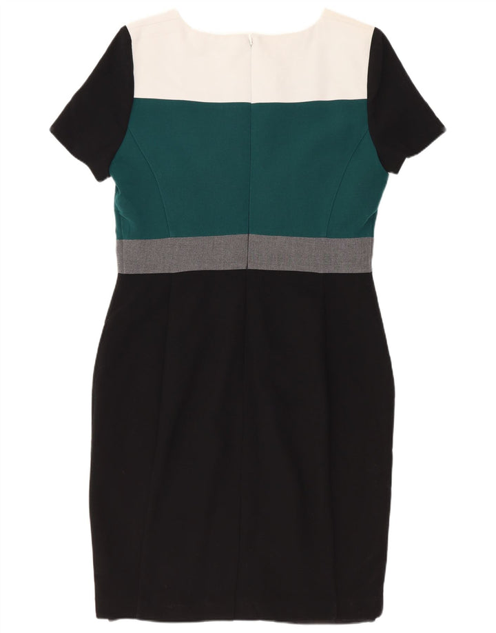 Marks & Spencer Womens Sheath Dress UK 12 Medium Multicoloured Colourblock