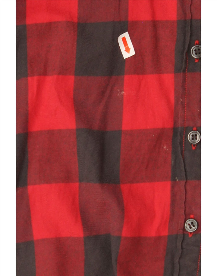 J. CREW Womens Flannel Shirt UK 10 Small Red Check Cotton Vintage J. Crew and Second-Hand J. Crew from Messina Hembry 