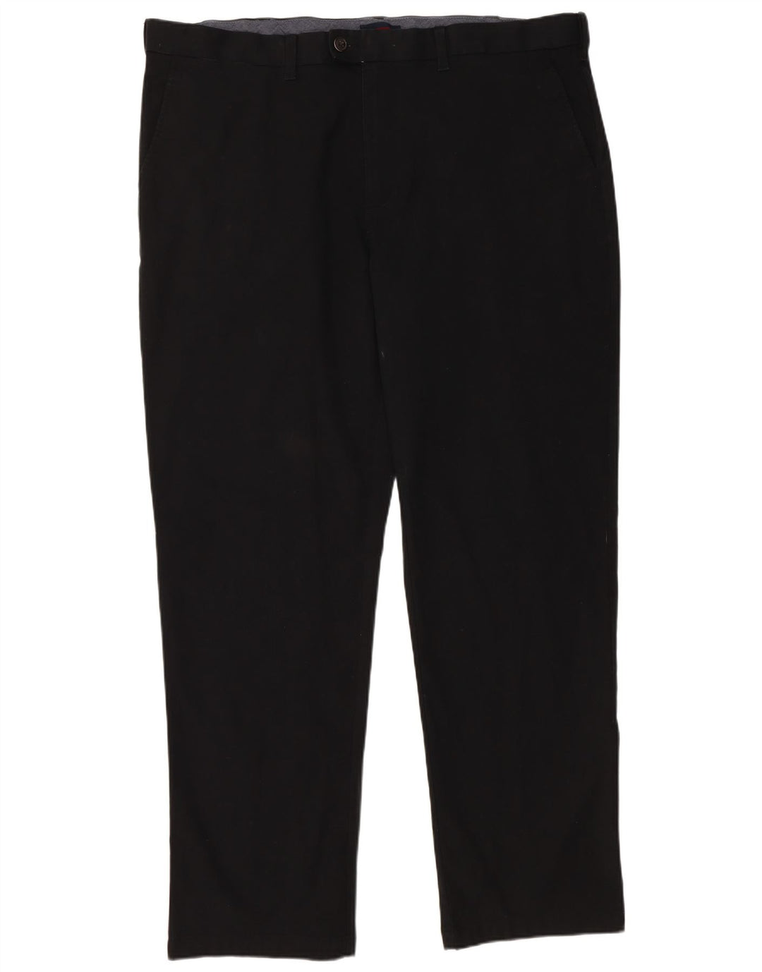 Marks & Spencer Mens Blue Harbour Chino Trousers W44 L33 Black Cotton