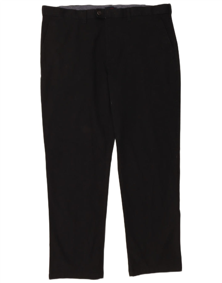 Marks & Spencer Mens Blue Harbour Chino Trousers W44 L33 Black Cotton