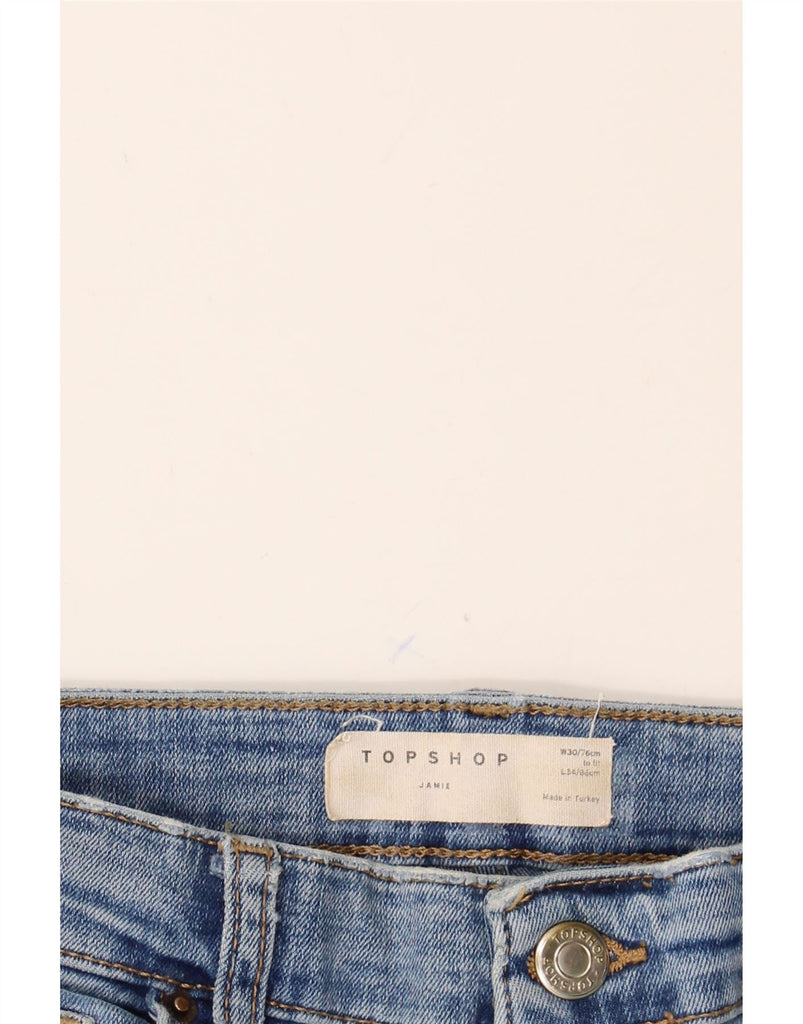 TOPSHOP Womens Skinny Jeans W30 L34 Blue Cotton Vintage Topshop and Second-Hand Topshop from Messina Hembry 