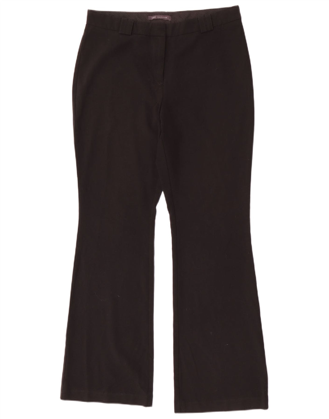 Marks & Spencer Womens Bootcut Casual Trousers UK 12 Medium W30 L31 Black