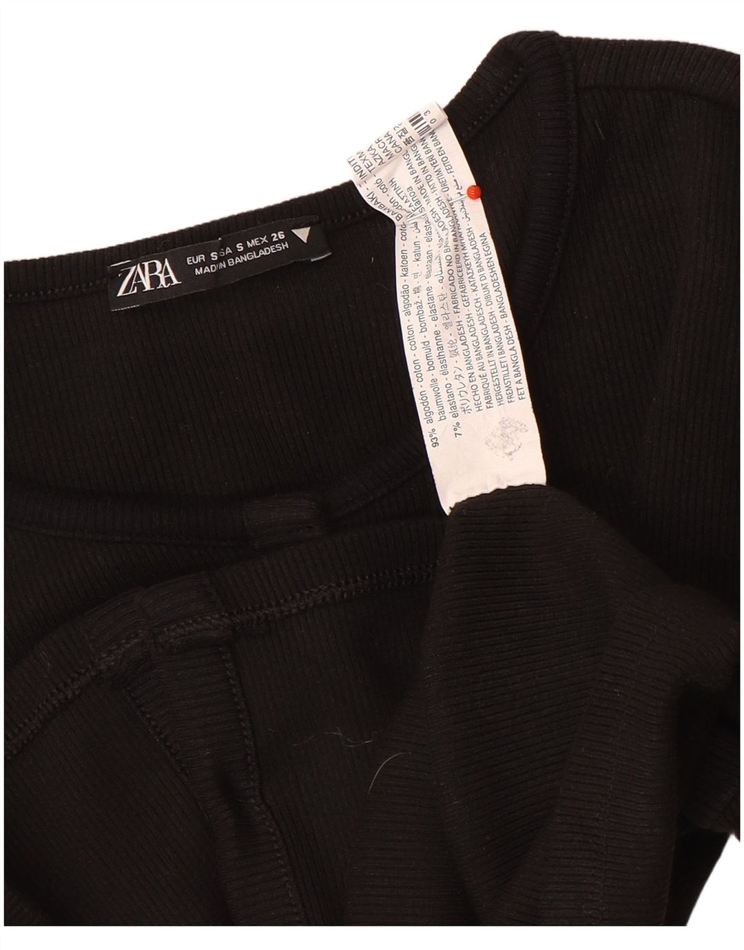Zara Womens Crop Cardigan Top UK 8 Small Black