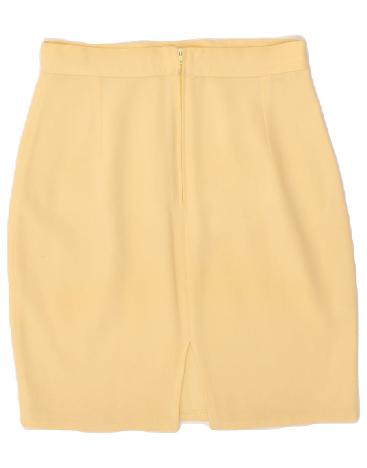 VINTAGE Womens Pencil Skirt W28 Medium Yellow Vintage Vintage and Second-Hand Vintage from Messina Hembry 