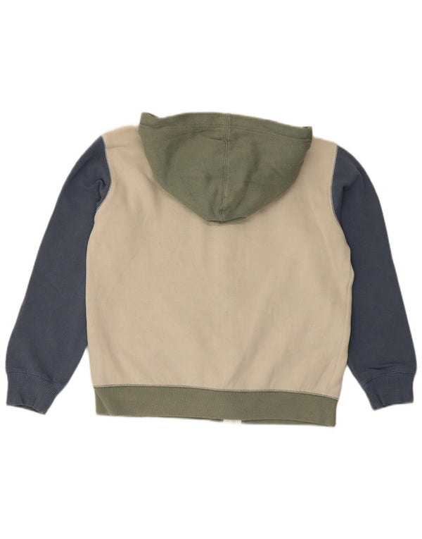 Benetton Boys Zip Hoodie Sweater 11-12 Years 2XL Multicoloured Colourblock