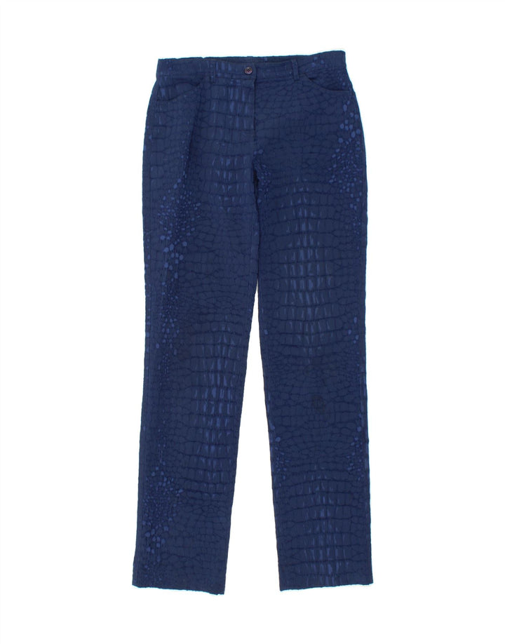 L.PUCCI Womens Straight Casual Trousers IT 44 Medium W30 L33  Navy Blue Vintage L.Pucci and Second-Hand L.Pucci from Messina Hembry 