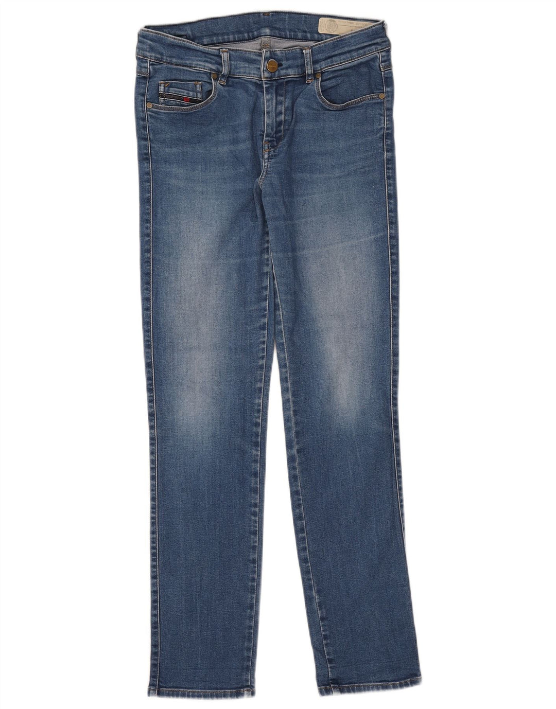Diesel Womens Sandy Regular Slim Straight Jeans W28 L29 Blue Cotton