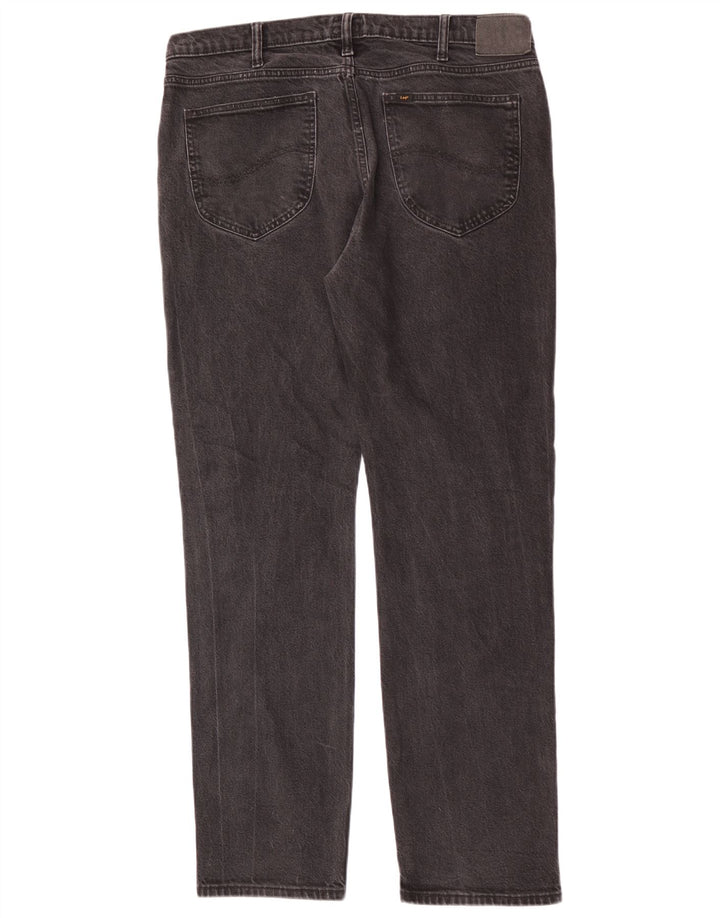 Lee Mens West Straight Jeans W36 L34 Black Cotton